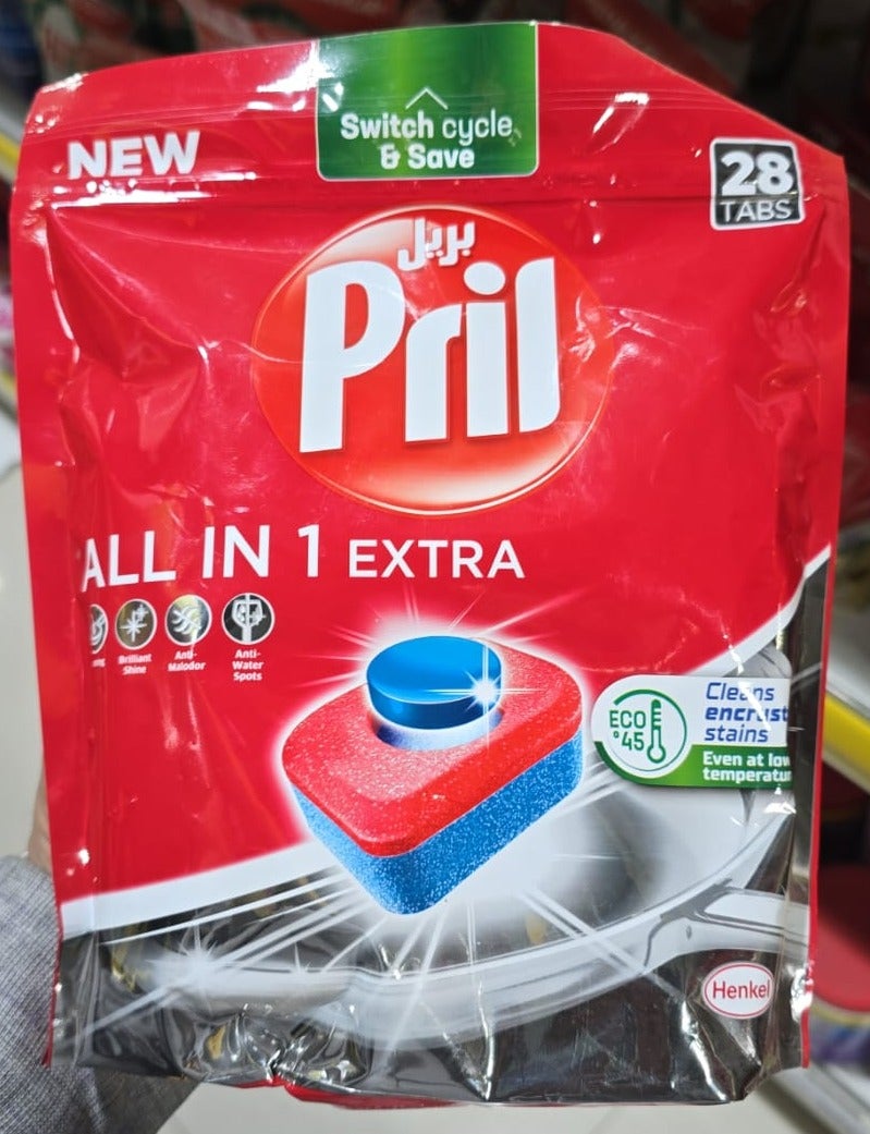 Pril All In 1 Dishwashing Tablets 28 Tabs - Image 1
